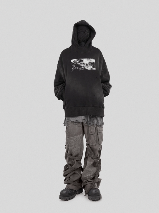 UNDERWATER The Deluge Printed Faded Hoodie