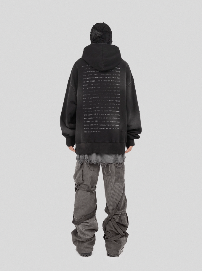 UNDERWATER The Deluge Printed Faded Hoodie