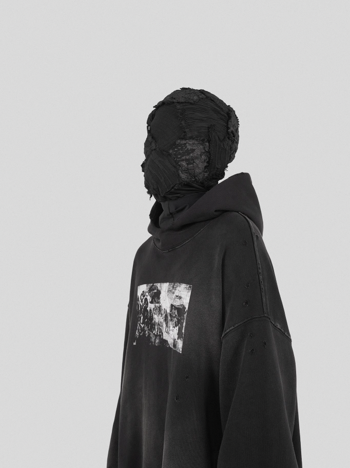 UNDERWATER The Deluge Printed Faded Hoodie