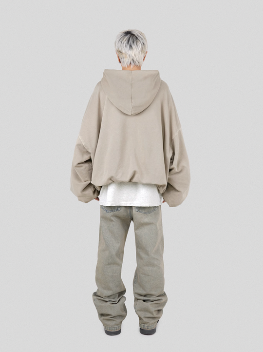 UNDERWATER Batik Elevated Half Zip Embroidery Hoodie