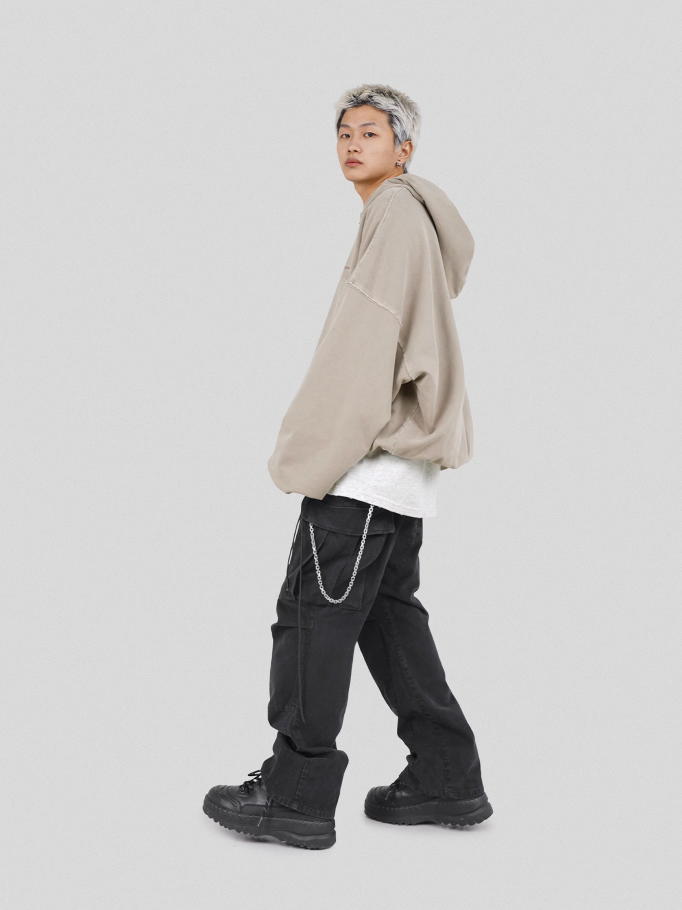 UNDERWATER Batik Elevated Half Zip Embroidery Hoodie