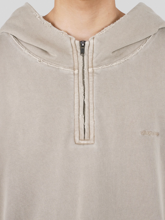 UNDERWATER Batik Elevated Half Zip Embroidery Hoodie