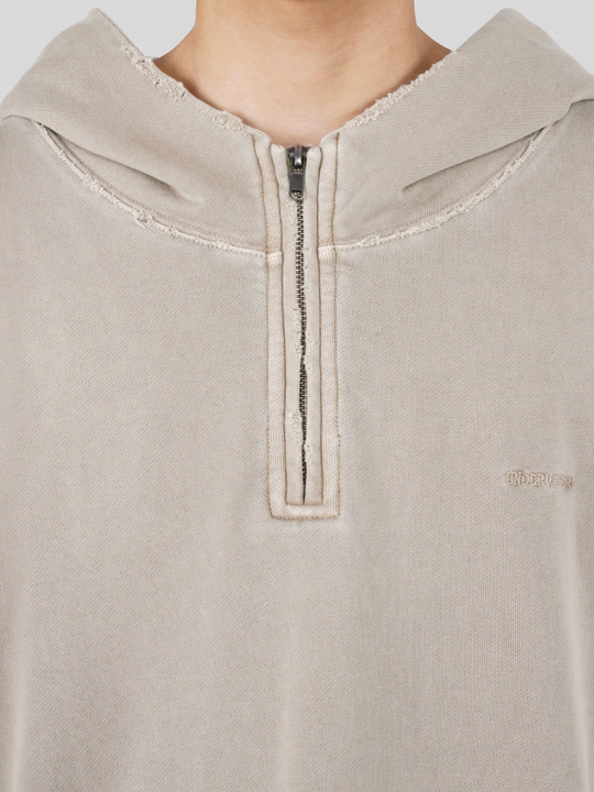 UNDERWATER Batik Elevated Half Zip Embroidery Hoodie