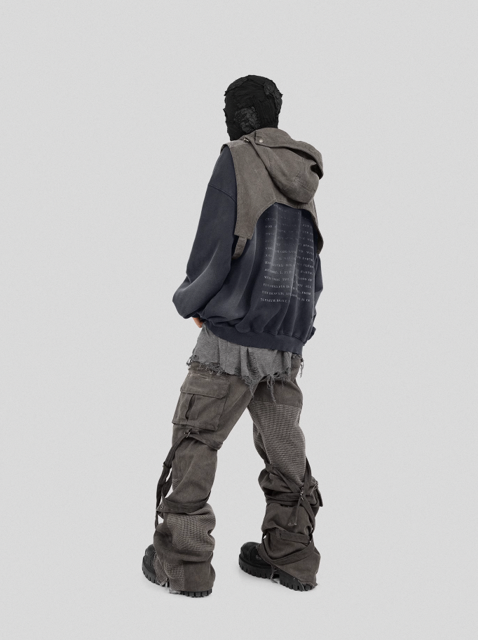 UNDERWATER Destruction The Deluge Faded Print Sweatshirt