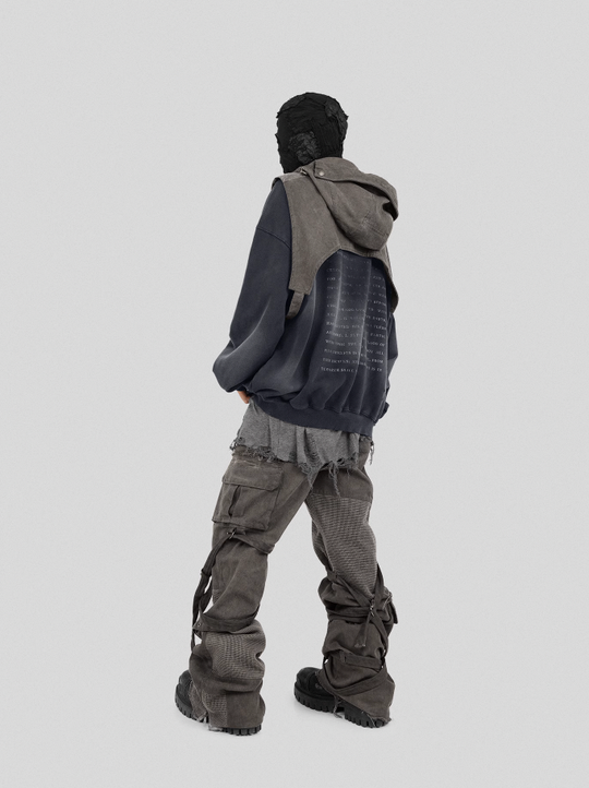 UNDERWATER Destruction The Deluge Faded Print Sweatshirt