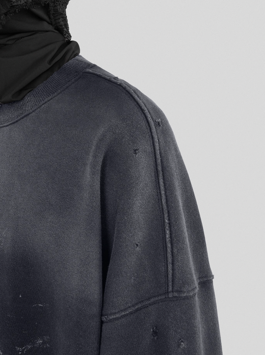 UNDERWATER Destruction The Deluge Faded Print Sweatshirt