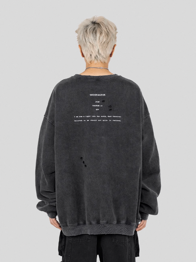UNDERWATER Wormhole Destruction Thorns Printed Sweatshirt