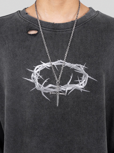 UNDERWATER Wormhole Destruction Thorns Printed Sweatshirt