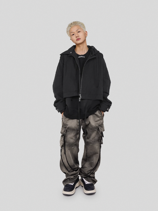 UNDERWATER Mottled Aged Logo Print Sweatshirt