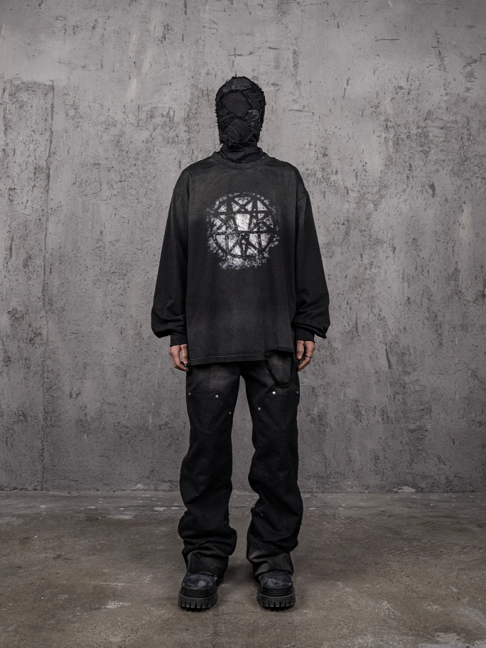 UNDERWATER Destruction Dark Printed Long Sleeve Tee