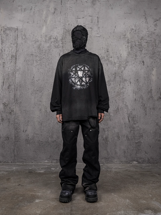 UNDERWATER Destruction Dark Printed Long Sleeve Tee