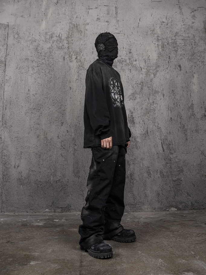 UNDERWATER Destruction Dark Printed Long Sleeve Tee