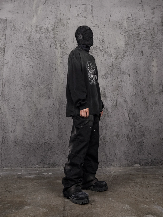 UNDERWATER Destruction Dark Printed Long Sleeve Tee