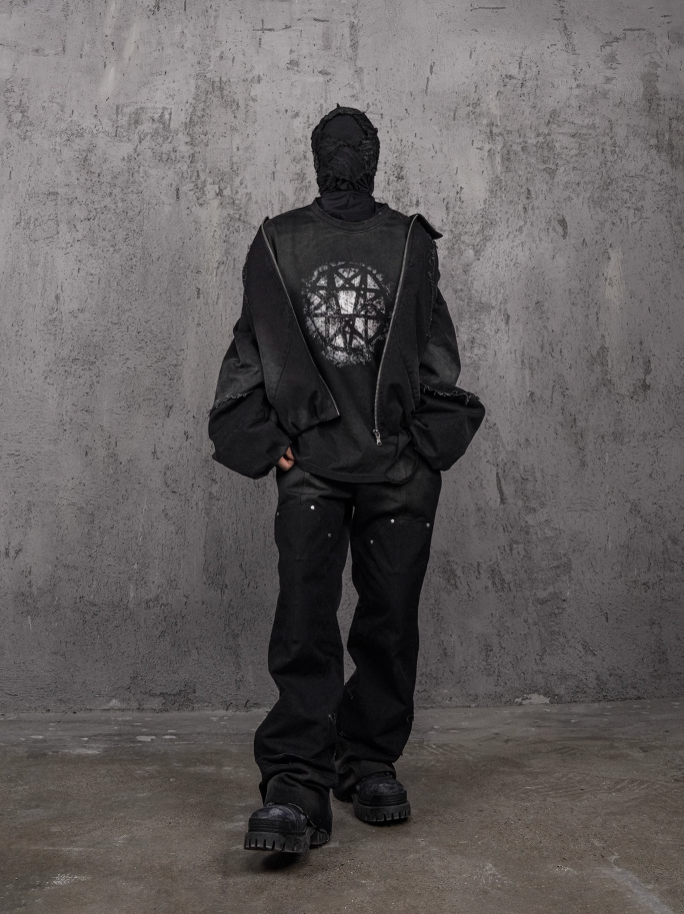 UNDERWATER Destruction Dark Printed Long Sleeve Tee