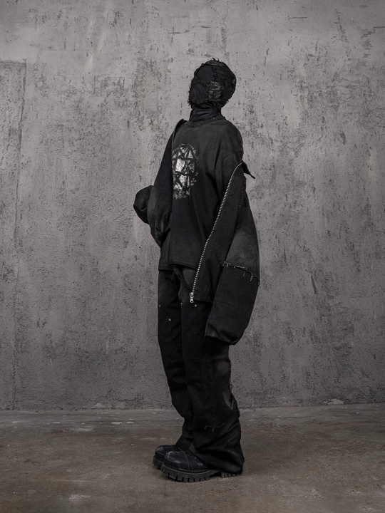 UNDERWATER Destruction Dark Printed Long Sleeve Tee