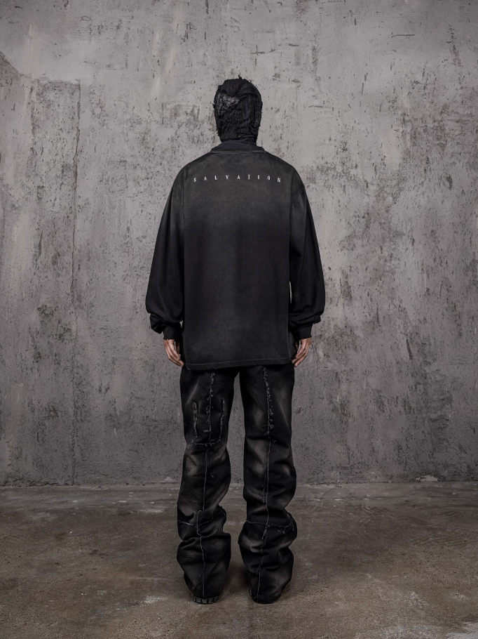 UNDERWATER Destruction Dark Printed Long Sleeve Tee