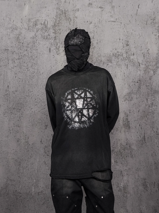 UNDERWATER Destruction Dark Printed Long Sleeve Tee