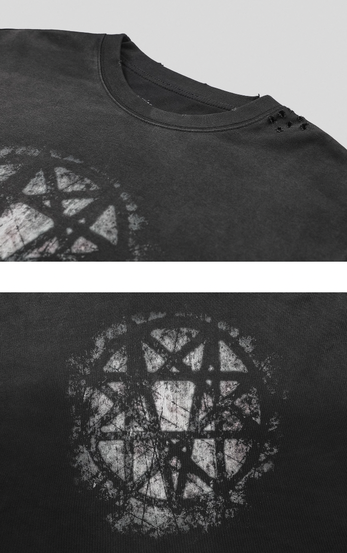 UNDERWATER Destruction Dark Printed Long Sleeve Tee