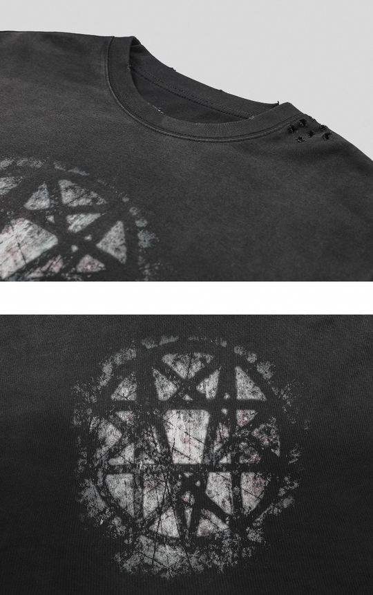 UNDERWATER Destruction Dark Printed Long Sleeve Tee