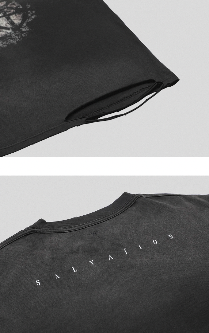 UNDERWATER Destruction Dark Printed Long Sleeve Tee