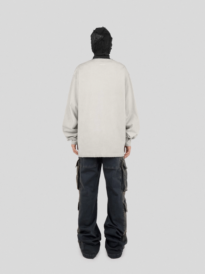 UNDERWATER Destroyed Pockets Long Sleeve Tee