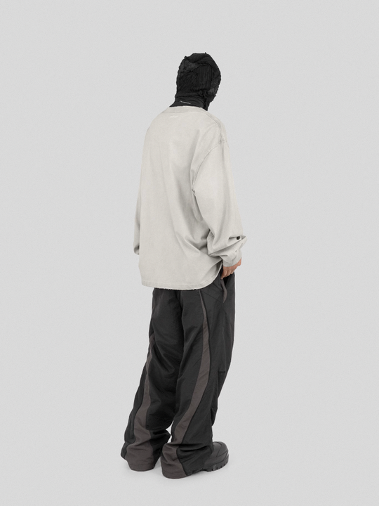 UNDERWATER Destroyed Pockets Long Sleeve Tee