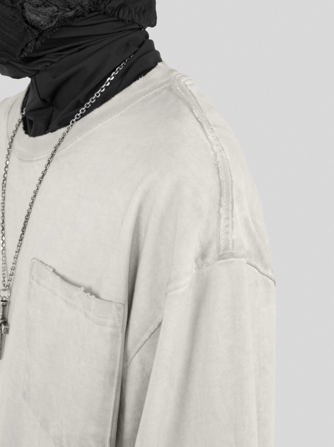 UNDERWATER Destroyed Pockets Long Sleeve Tee