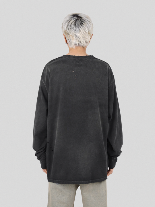 UNDERWATER Wormhole Destruction ALIVE Printed Long Sleeve Tee