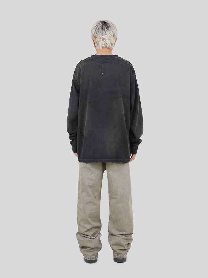 UNDERWATER Wormhole Destruction ALIVE Printed Long Sleeve Tee