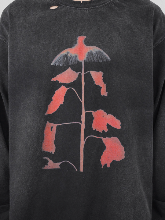 UNDERWATER Wormhole Destruction ALIVE Printed Long Sleeve Tee