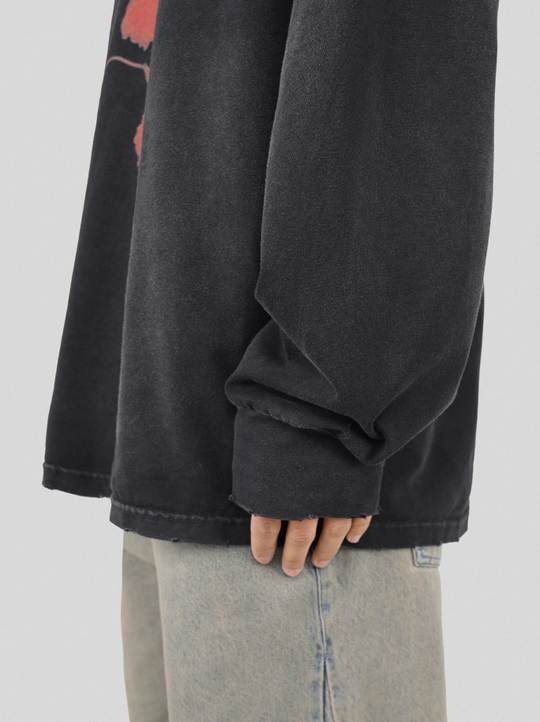 UNDERWATER Wormhole Destruction ALIVE Printed Long Sleeve Tee