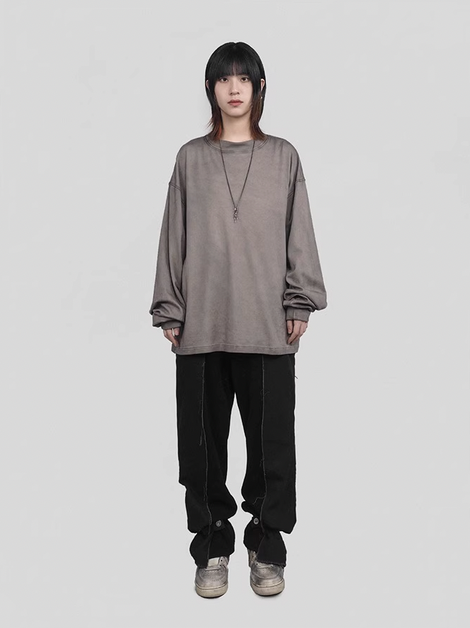 UNDERWATER Crucifix Cross Printed Long Sleeve Tee