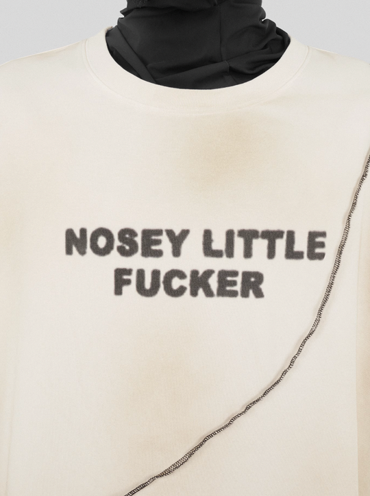 UNDERWATER Deconstructed Patchwork Slogan Printed Tee