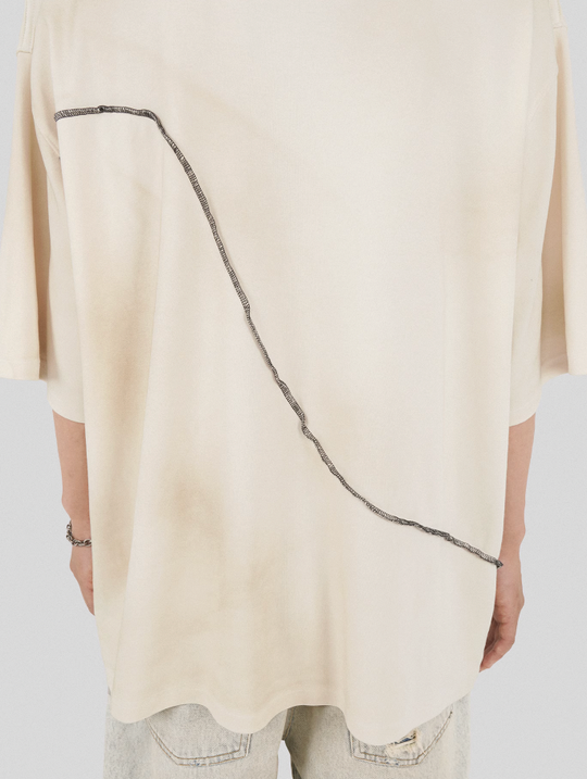 UNDERWATER Deconstructed Patchwork Slogan Printed Tee