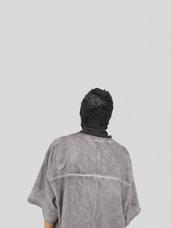 UNDERWATER Destruction Cross Deconstruction Zipper Tee Gray