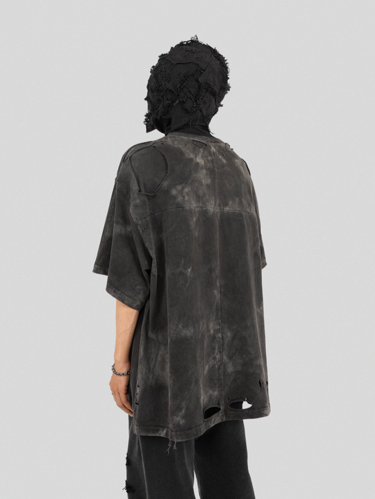 UNDERWATER Destruction Cross Deconstruction Zipper Tee Black