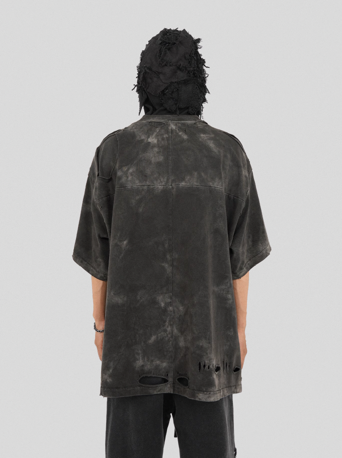 UNDERWATER Destruction Cross Deconstruction Zipper Tee Black