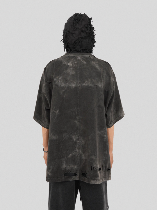 UNDERWATER Destruction Cross Deconstruction Zipper Tee Black