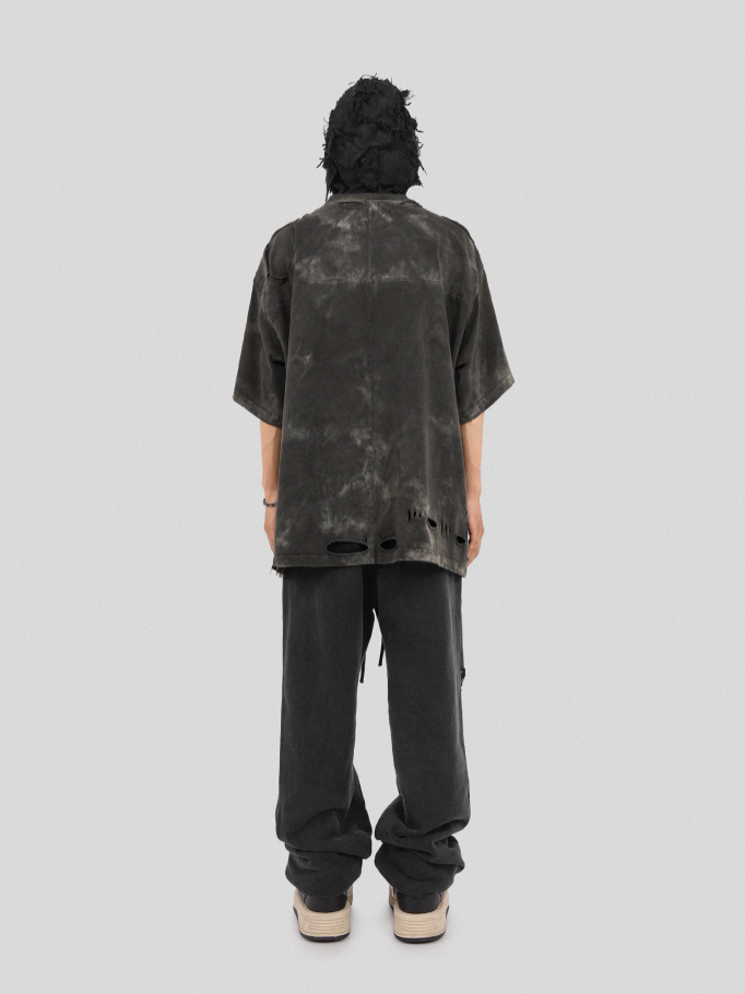 UNDERWATER Destruction Cross Deconstruction Zipper Tee Black