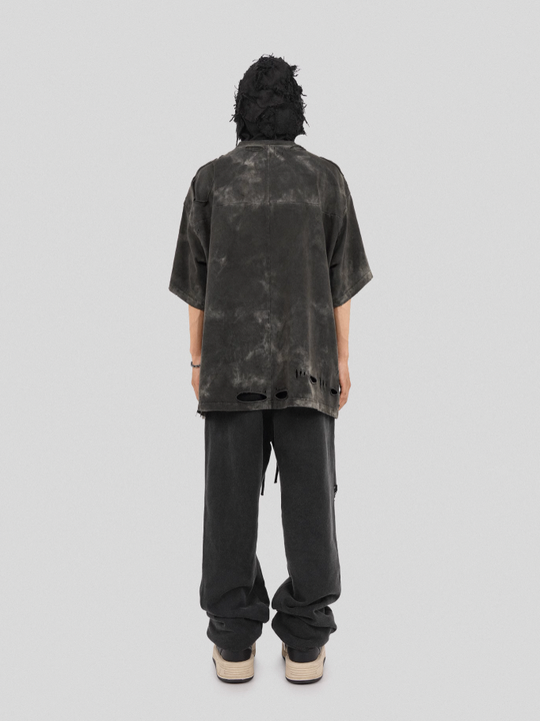 UNDERWATER Destruction Cross Deconstruction Zipper Tee Black