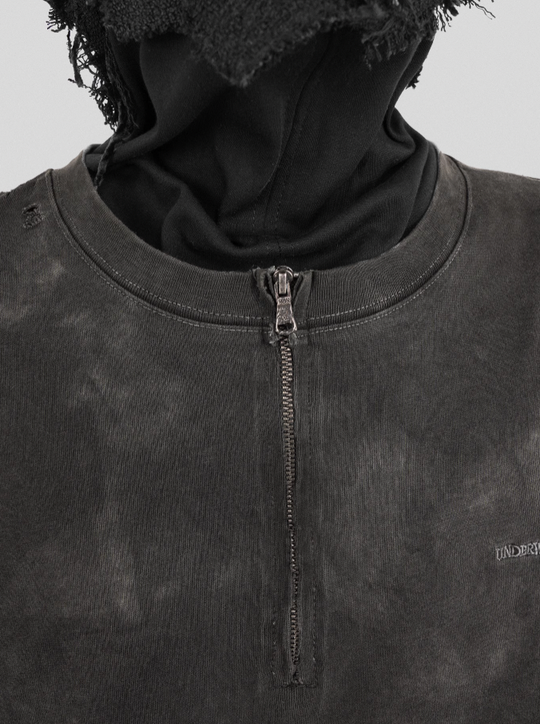 UNDERWATER Destruction Cross Deconstruction Zipper Tee Black