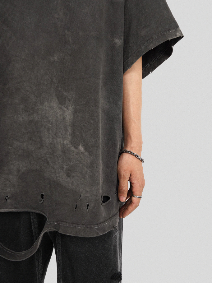 UNDERWATER Destruction Cross Deconstruction Zipper Tee Black