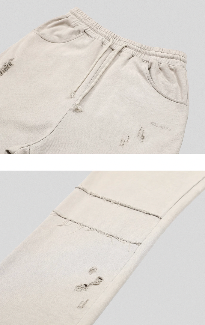 UNDERWATER Wasteland Distressed Drawstring Sweatpants