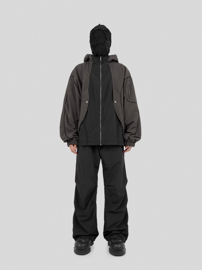 UNDERWATER Colorblocking Dull Leaf Spliced Pants