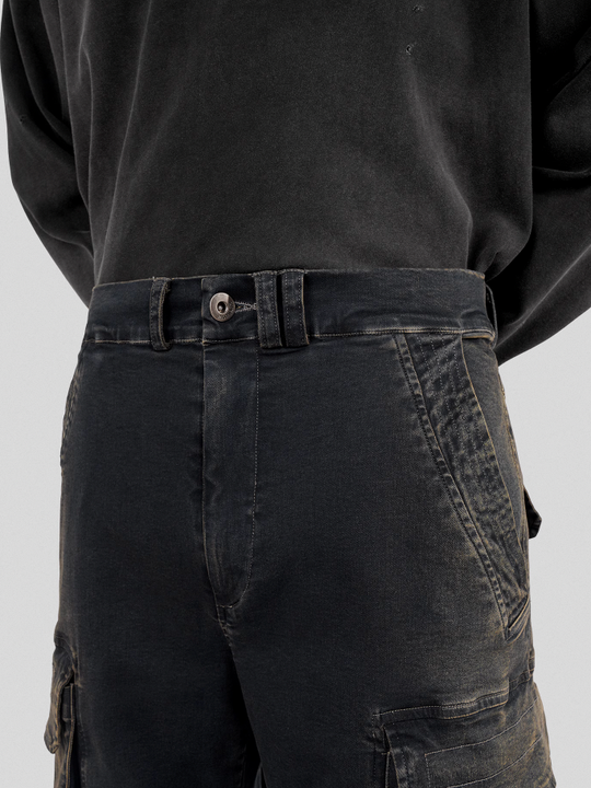 UNDERWATER Gradient Patch Pockets Denim Jeans