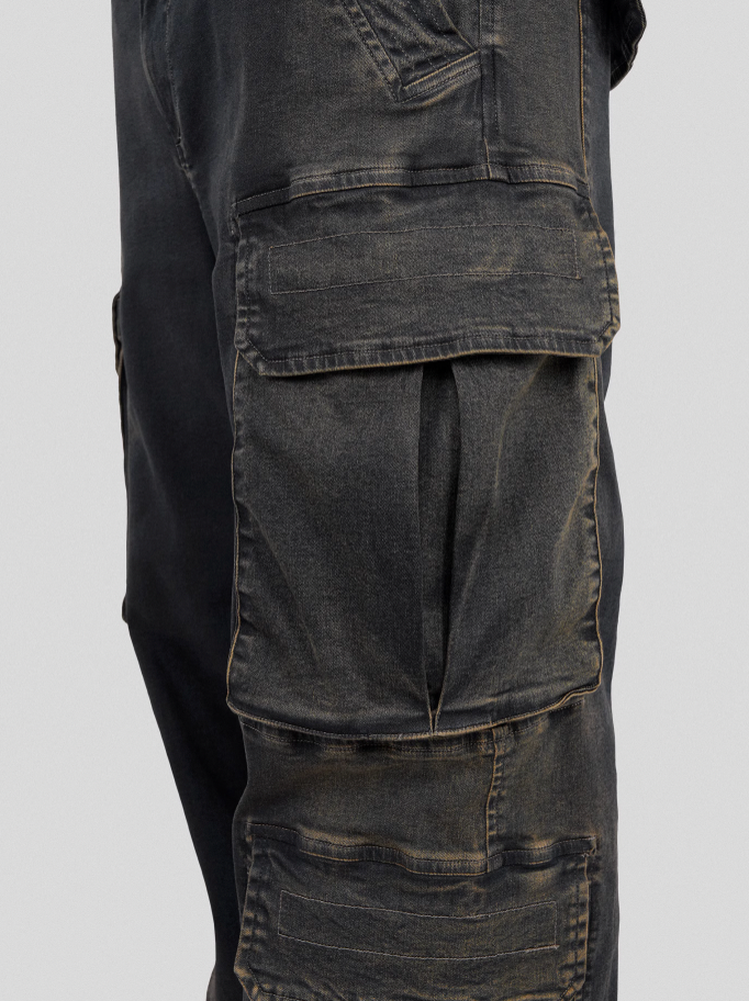 UNDERWATER Gradient Patch Pockets Denim Jeans