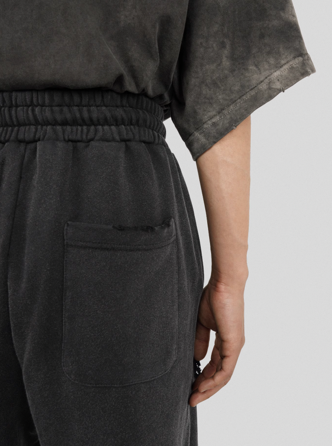 UNDERWATER Destroyed Messy Needle Embroidery Sweatpants