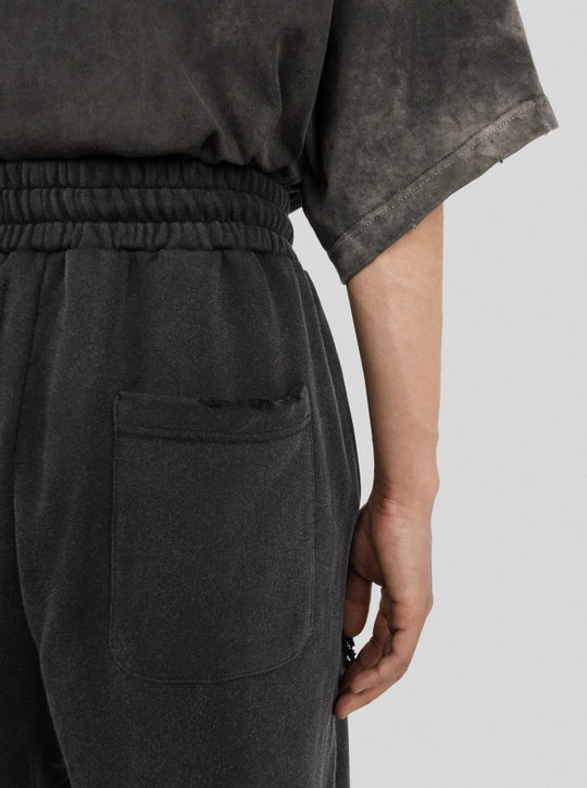 UNDERWATER Destroyed Messy Needle Embroidery Sweatpants