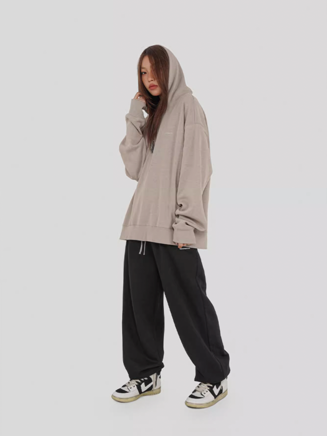 UNDERWATER Washed Basic Logo Embroidered Sweatpants