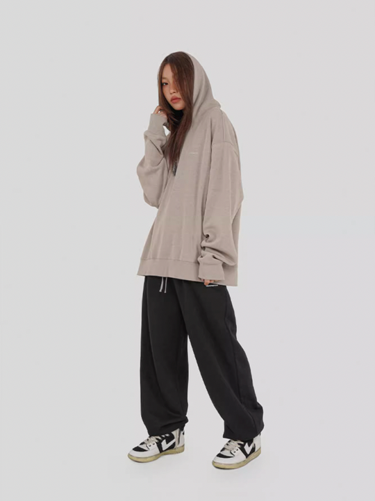 UNDERWATER Washed Basic Logo Embroidered Sweatpants